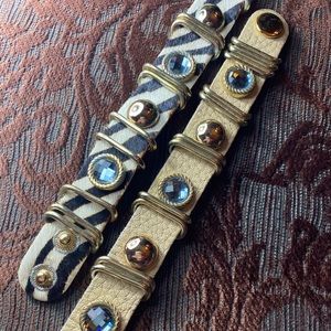 Leather Metal & Rhinestone bracelets!